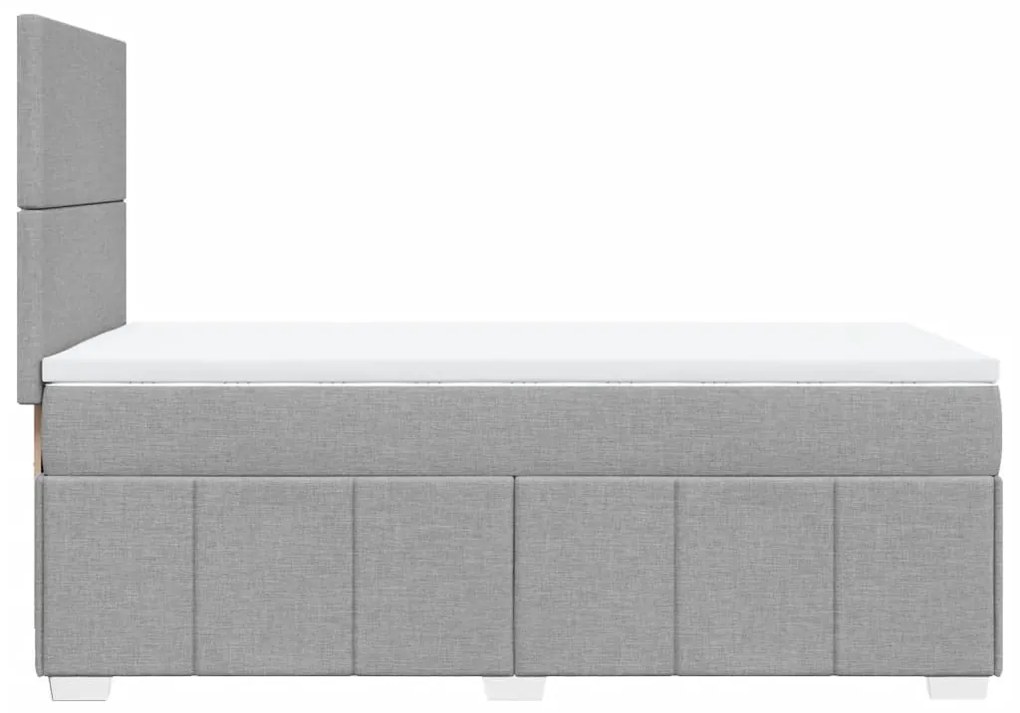 ΚΡΕΒΑΤΙ BOXSPRING ΜΕ ΣΤΡΩΜΑ ΑΝΟΙΧΤΟ ΓΚΡΙ 80X200 ΕΚ. ΥΦΑΣΜΑΤΙΝΟ 3291488