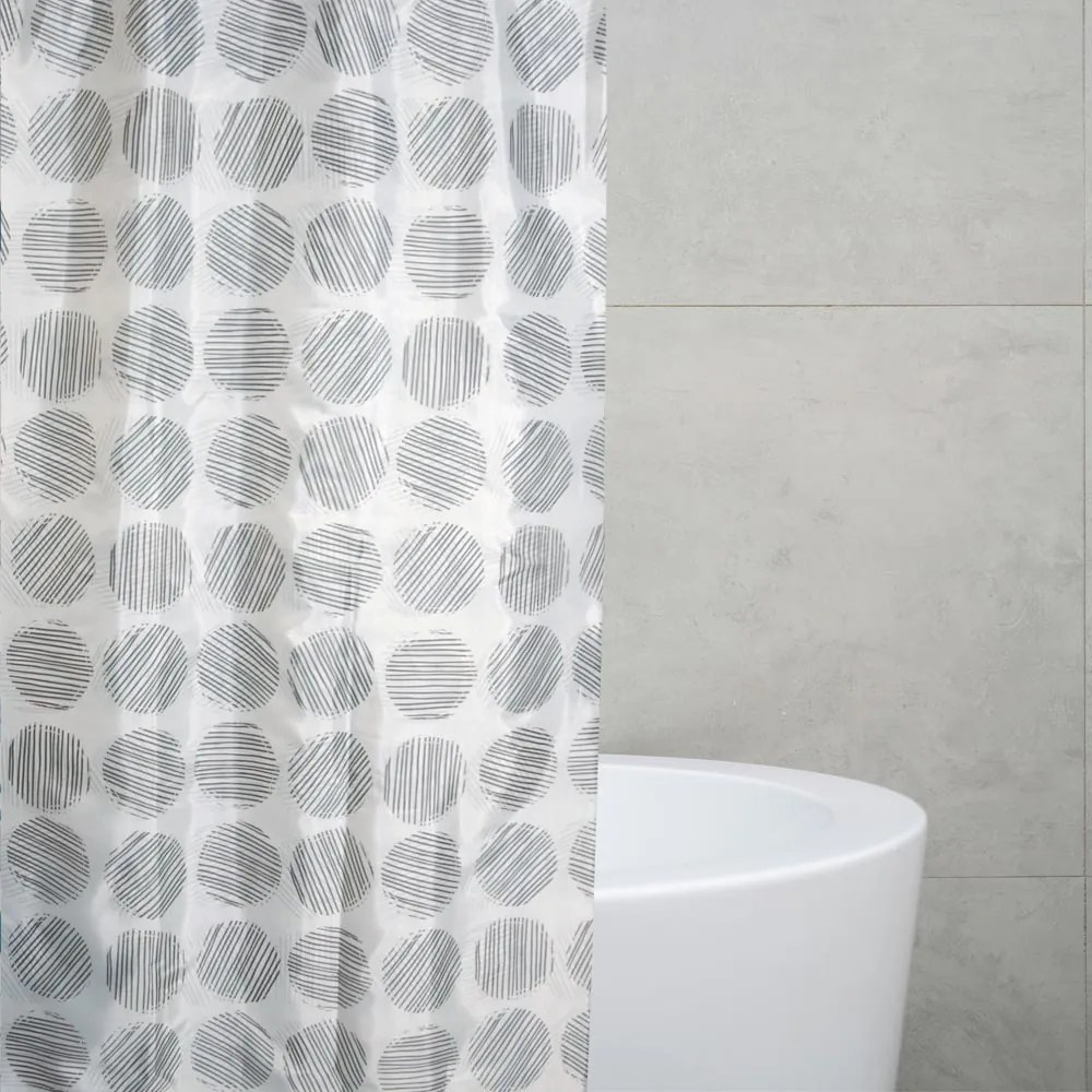 Κουρτίνα Μπάνιου (240x200) Με Κρίκους San Lorentzo Cycladia