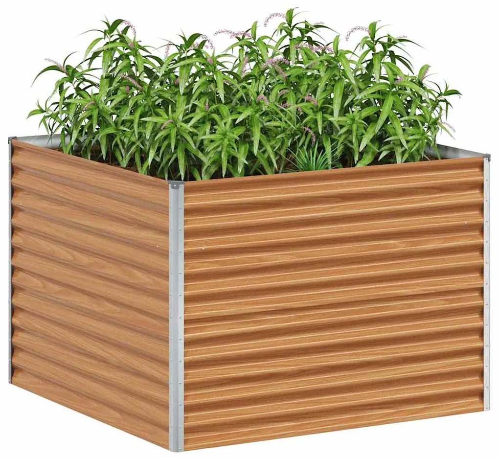 vidaXL Υπερυψωμένη Ζαρντινιέρα 98 x 100 x 68 εκ. Επικαλυμμένος Χάλυβας