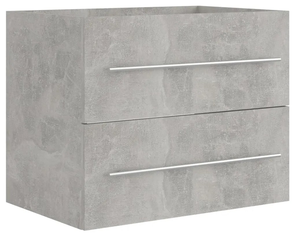 vidaXL Ντουλάπι Νιπτήρα Γκρι Σκυροδέμ. 60x38,5x48 εκ. από Επεξ. Ξύλο