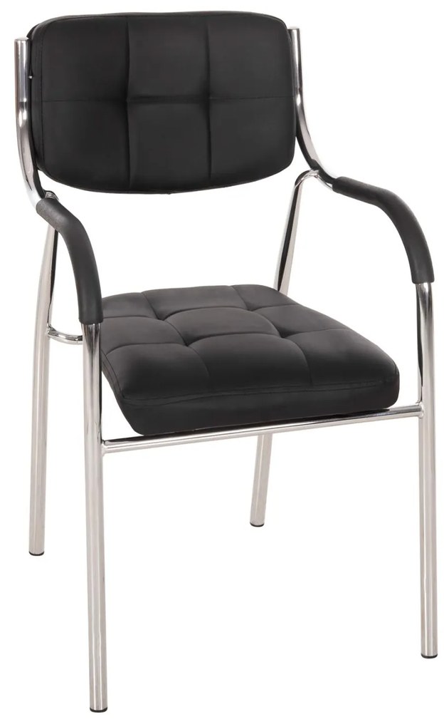 Καρέκλα επισκέπτη Oberon μαύρο PU 51x52x86Υ εκ. 51x52x86 εκ.