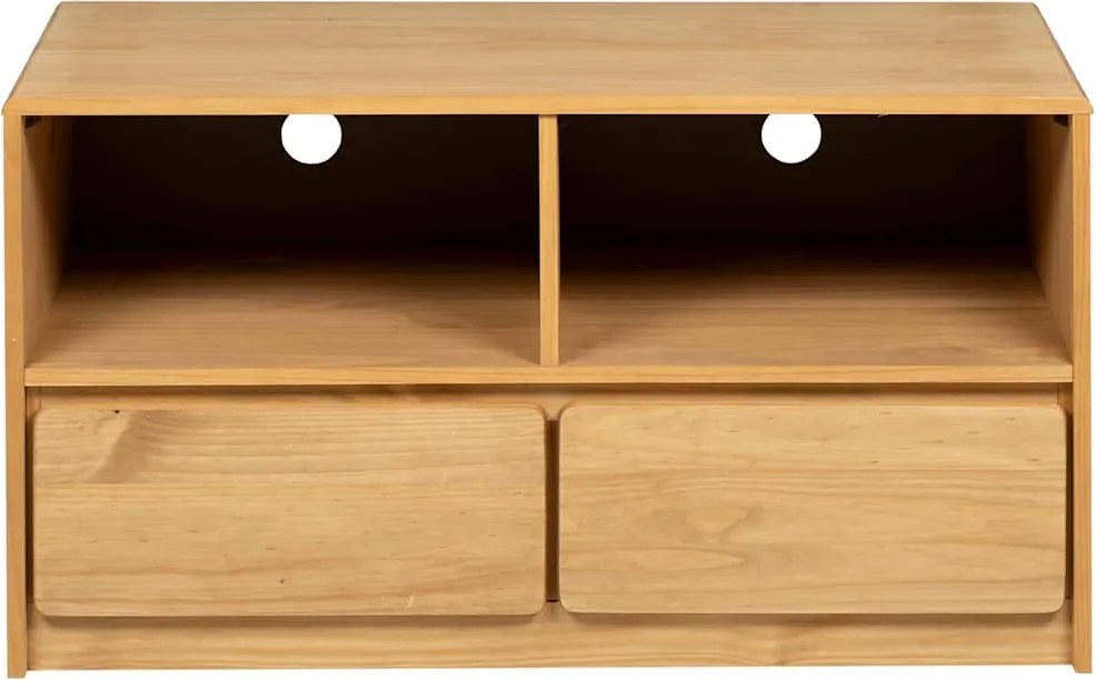 vidaXL Tv Cabinet SAUDA Medium Oak Solid Pine Wood