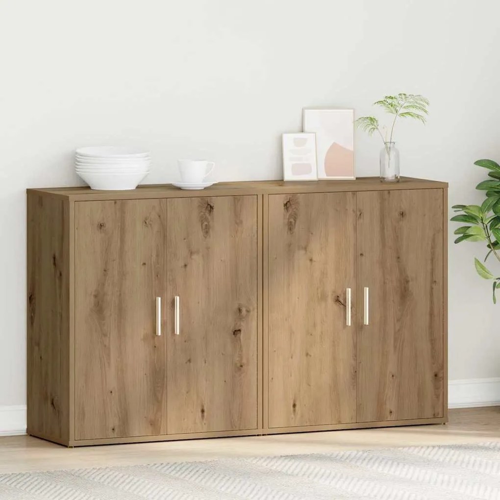 vidaXL Highboard 2 pcs artisan δρυς 60 x 31 x 70 εκ Επεξεργασμένο ξύλο