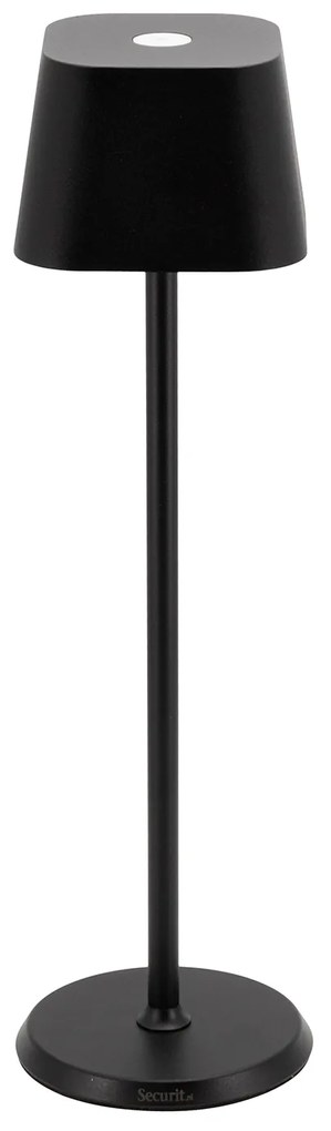 Επιτραπέζιο Φωτιστικό LED Φορητό GEORGINA Μαύρο Αλουμίνιο 11x11x37.7cm - ArteLibre