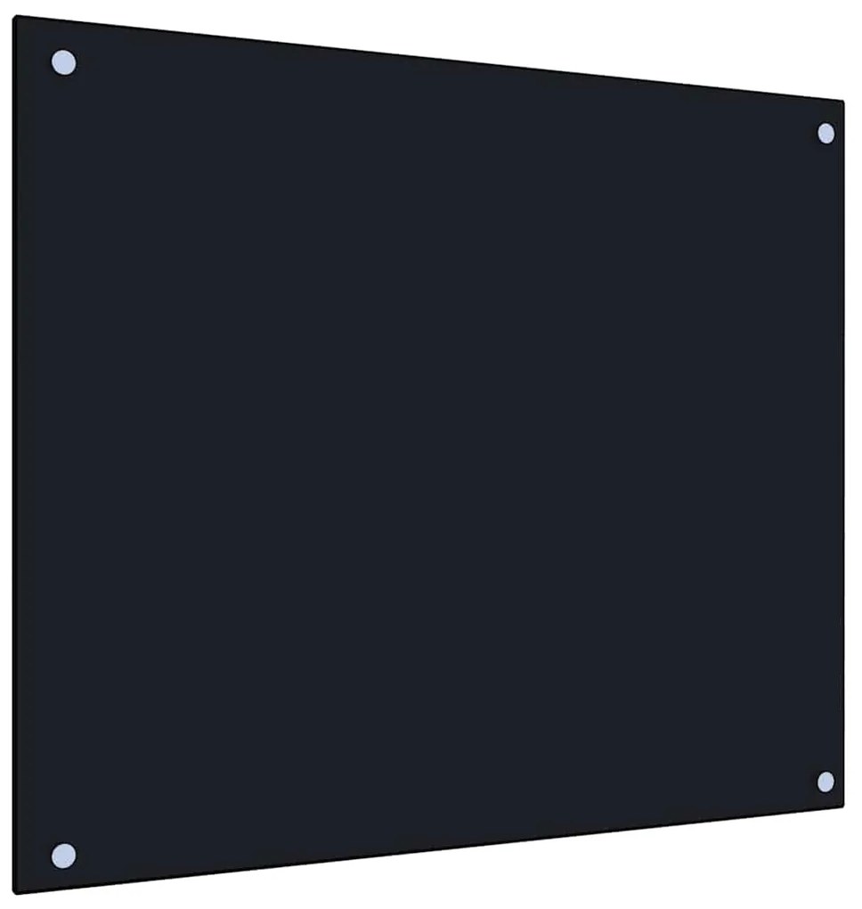 vidaXL Πλάτη Κουζίνας Μαύρη 70 x 60 εκ. από Ψημένο Γυαλί