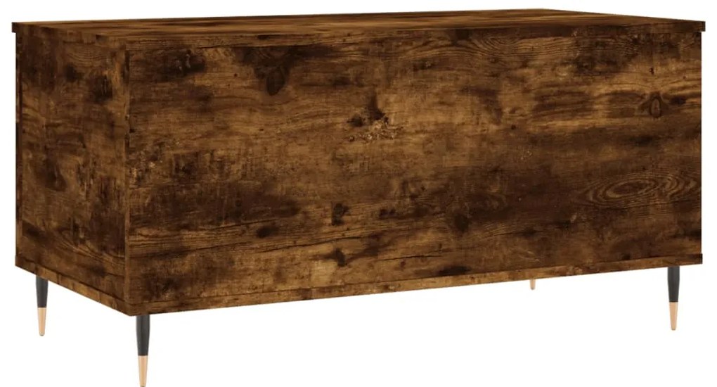 vidaXL Τραπεζάκι Σαλονιού Καπνιστή Δρυς 90x44,5x45 εκ. Επεξ. Ξύλο