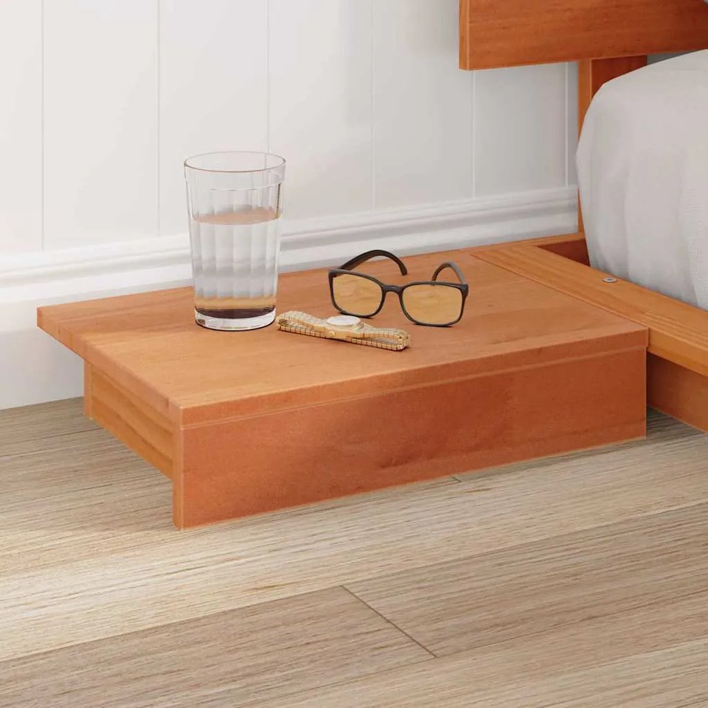 vidaXL Σκελετός Κρεβατιού με κεφαλάρι Καφέ 140 x 200 cm ξύλο
