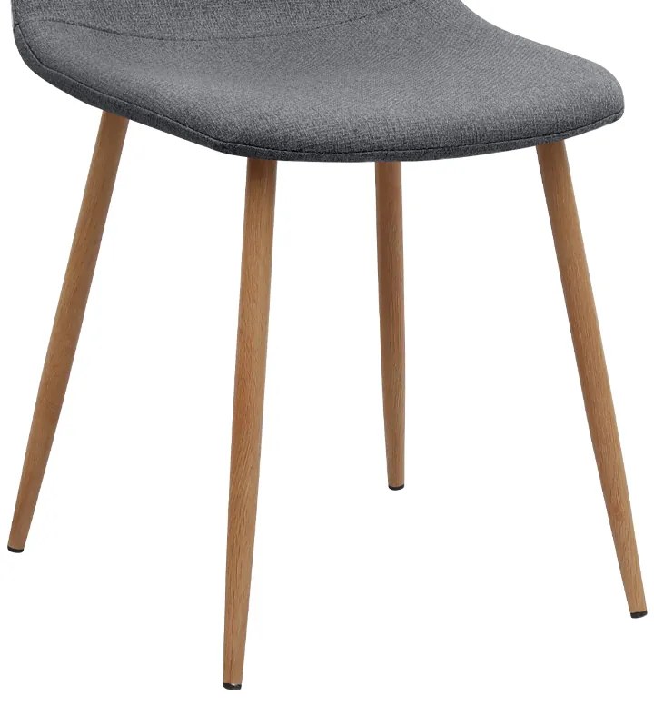 Καρέκλα τραπεζαρίας Iris Megapap γκρι ύφασμα - μεταλλικό φυσικό πόδι 43x50x85εκ.