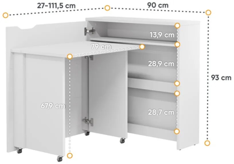 Γωνιακό τραπέζι γραφείου Concept Pro Lenart AH157, Γωνιακός, 93x112x90cm, 43 kg, Άσπρο | Epipla1.gr