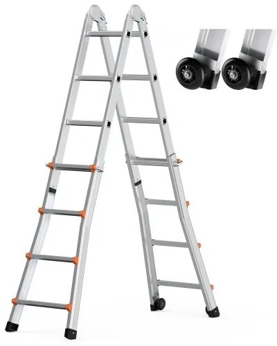 VEVOR Telescoping Ladder A Frame 15 FT Extension Multi-Function for Homework