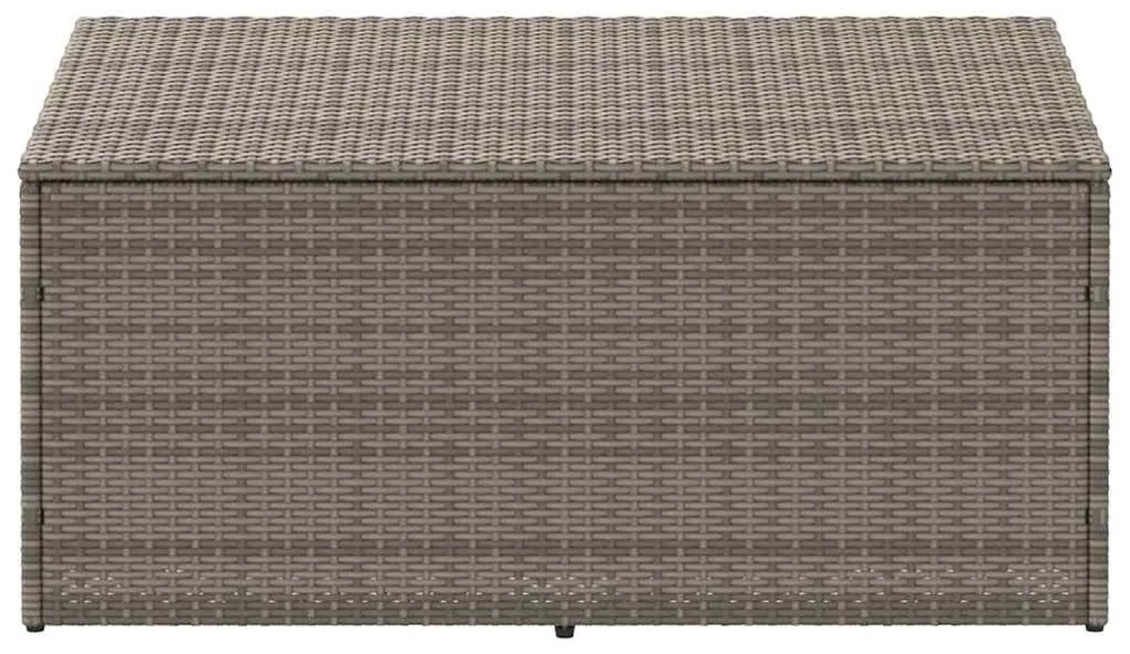 vidaXL κουτί αποθήκευσης κήπου γκρι 110x50x58 cm Poly Rattan