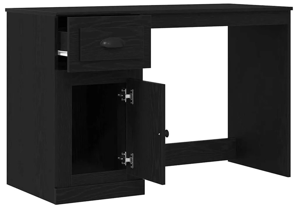 vidaXL Γραφείο Μαύρη δρυς 50 x 115 x 75 εκ. Επεξεργασμένο ξύλο