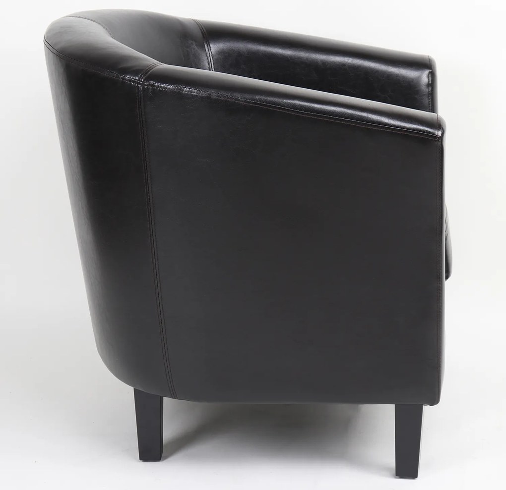 Πολυθρόνα ArteLibre FIORELLA Καφέ PU 73x69x75cm