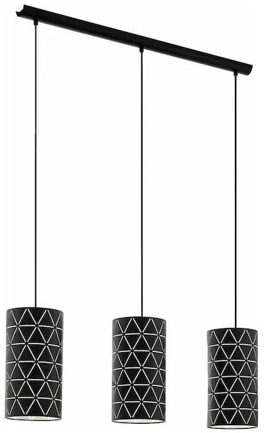Eglo Ramon Μοντέρνο Κρεμαστό Φωτιστικό Τρίφωτο Ράγα με Ντουί E27 σε Μαύρο Χρώμα 98353
