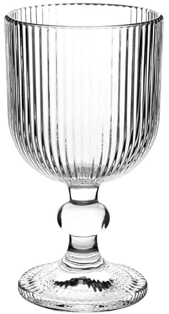 Ποτήρια Κρασιού Κολωνάτα (Σετ 6Τμχ) 8437-02 235ml Clear Ankor Γυαλί