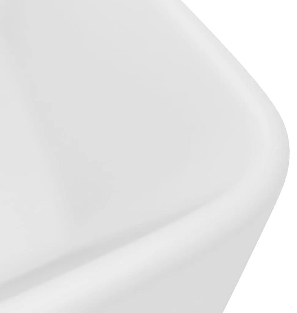 Νιπτήρας Πολυτελής Λευκό Ματ 41 x 30 x 12 εκ. Κεραμικός - Λευκό