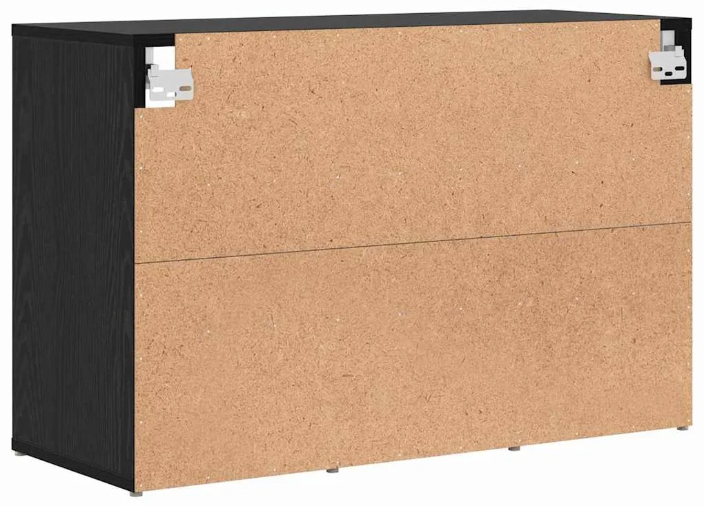 vidaXL Παπουτσοθήκη Μαύρη δρυς 77.5 x 30 x 51 εκ. Επεξεργασμένο ξύλο