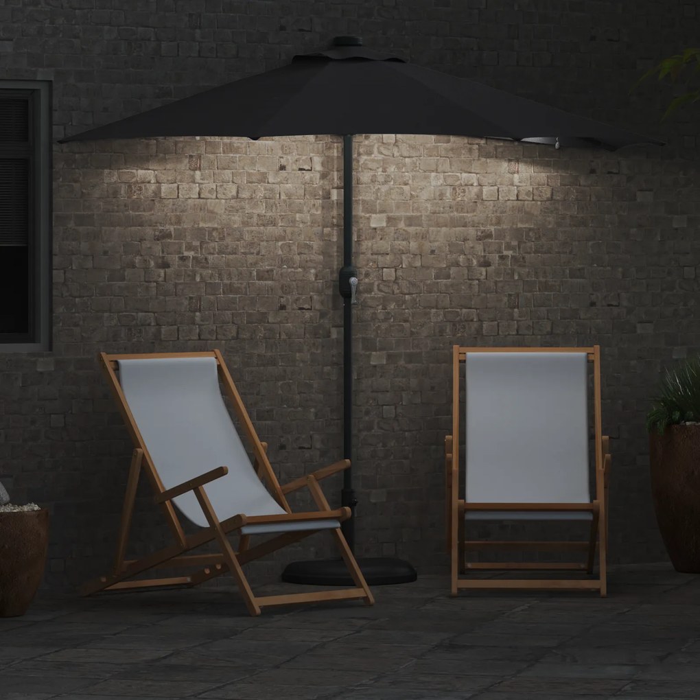 vidaXL Ομπρέλα Κήπου Ανθρακί 294 x 150 x 223 εκ ύφασμα