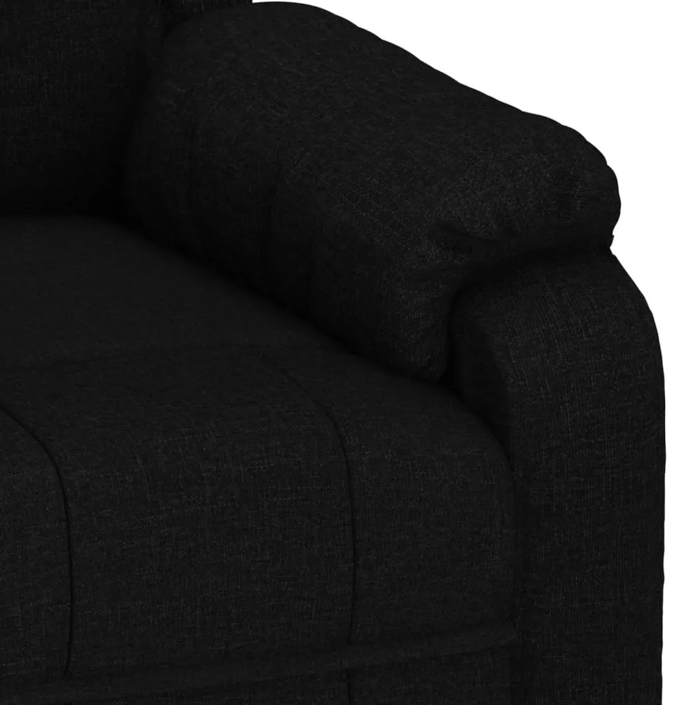 vidaXL Πολυθρόνα Ανακλινόμενη Μαύρη Υφασμάτινη