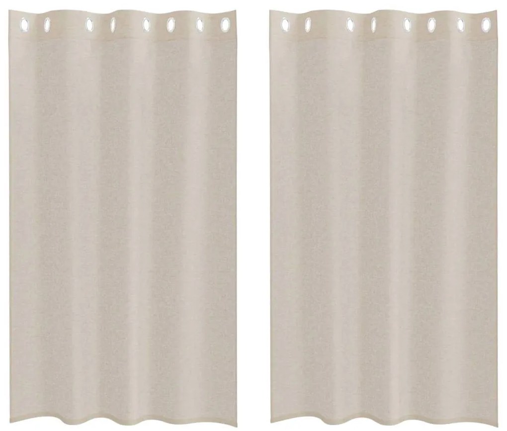 vidaXL Κουρτίνα βυσσινί 2 pcs Άμμος 175 x 140 εκ. Πολυεστέρας
