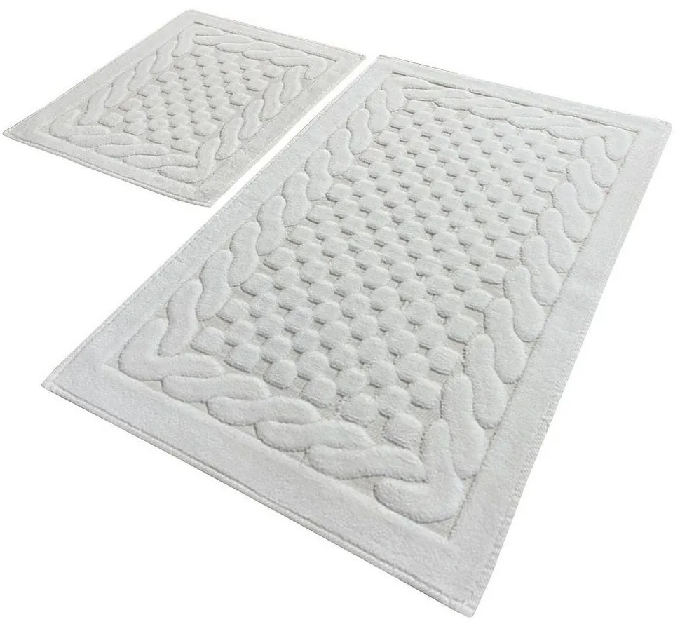 Πατάκια Μπάνιου Bambi 351ALS2134 (Σετ 2τμχ) Ecru L'essentiel Maison 60x100cm 100% Βαμβάκι