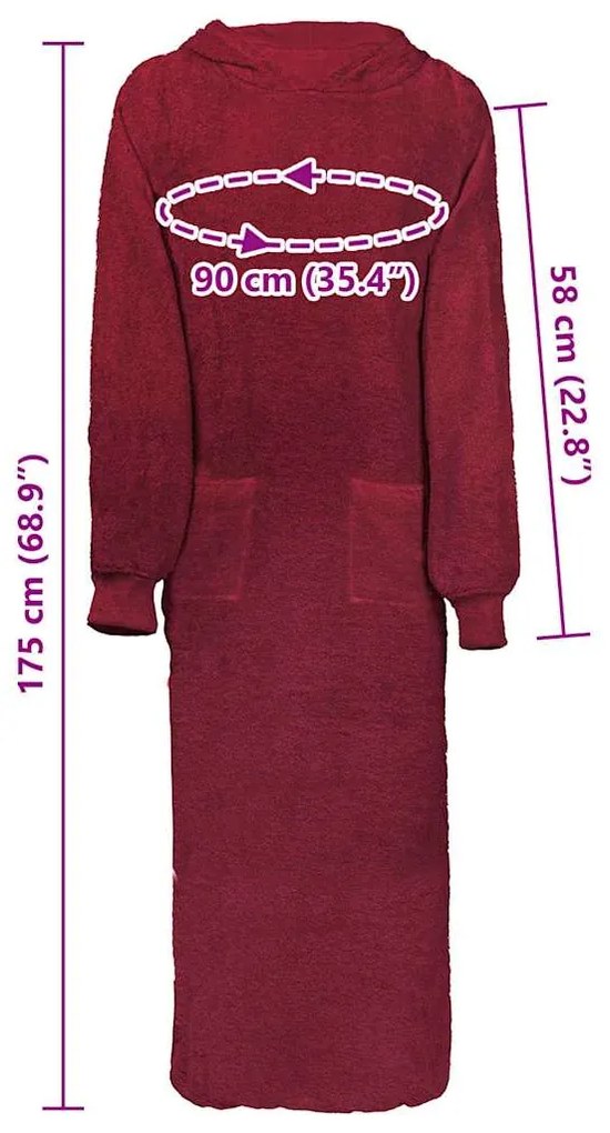 vidaXL Φούτερ-κουβέρτα KINN Κόκκινο XXL Βαμβάκι