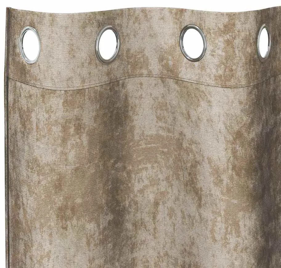 vidaXL Κουρτίνα με κουρτίνες 2 pcs Μπρονζέ 175 x 140 εκ. Βελούδο