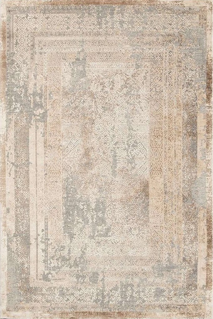 Σετ Χαλιά Κρεβατοκάμαρας 3Τμχ. Palma 17496 Beige-Grey New Plan SET(2 67X150&amp;67X210) Polypropylene-Polyester