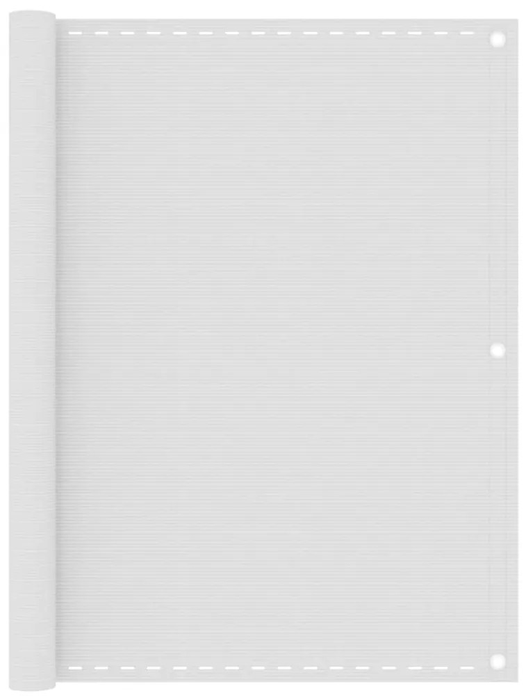 vidaXL Διαχωριστικό Βεράντας Λευκό 120 x 600 εκ. από HDPE