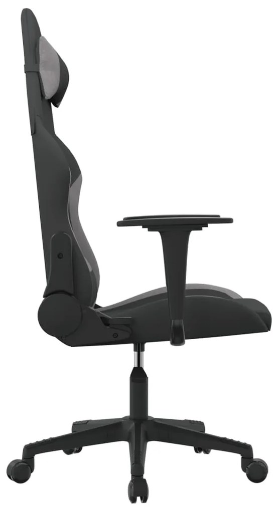 vidaXL Καρέκλα Gaming Μαύρο και Ανοιχτό Γκρι Υφασμάτινη
