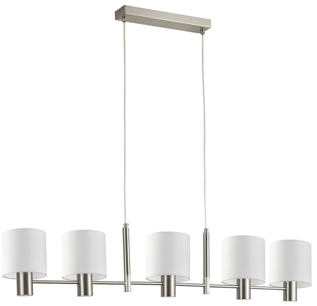 Φωτιστικό Οροφής Πολύφωτο Homelighting 77-8290 Nickel/White