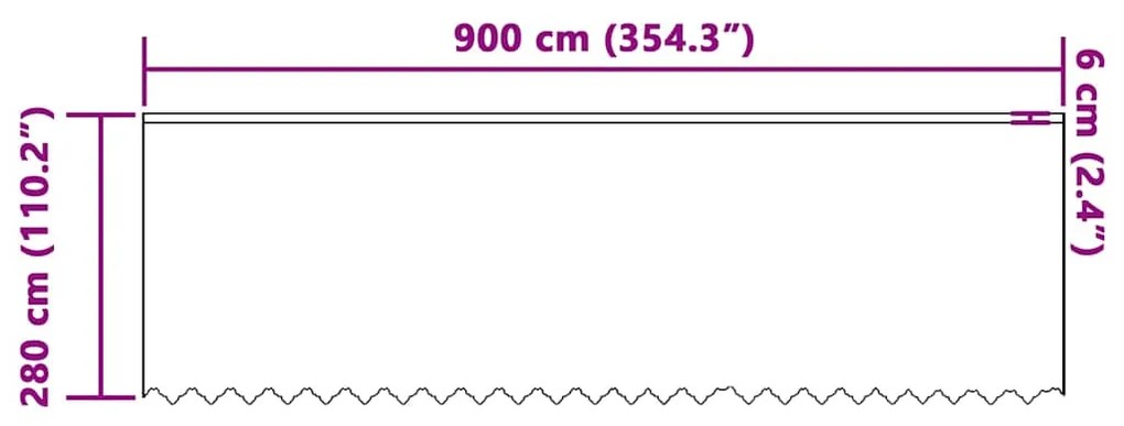vidaXL Κουρτίνες με κουρτίνες Floral Λευκό 900 x 280 εκ. Πολυεστέρας