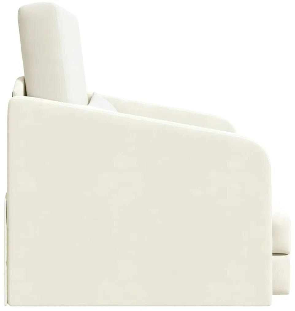 vidaXL Κρεβάτι καναπές Κρεμ 65 x 80 x 83 εκ. Βελούδο
