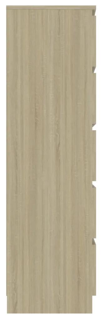 vidaXL Συρταριέρα Sonoma Δρυς 60 x 35 x 121 εκ. από Μοριοσανίδα