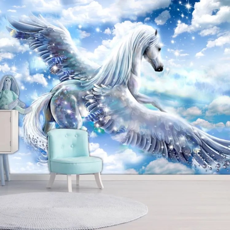 Αυτοκόλλητη φωτοταπετσαρία - Pegasus (Blue) - 441x315