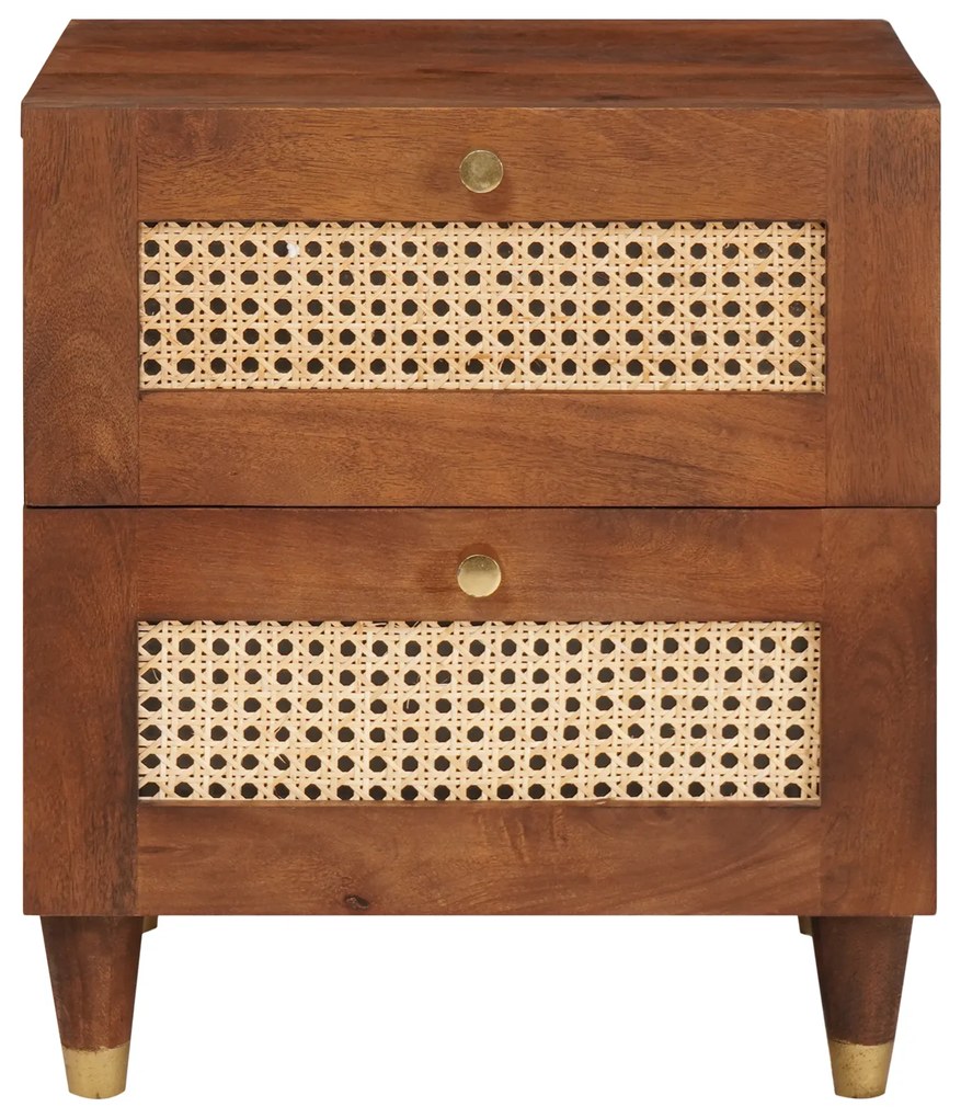vidaXL Κομοδίνα με συρτάρι 2 pcs 40 x 33.5 x 46 εκ