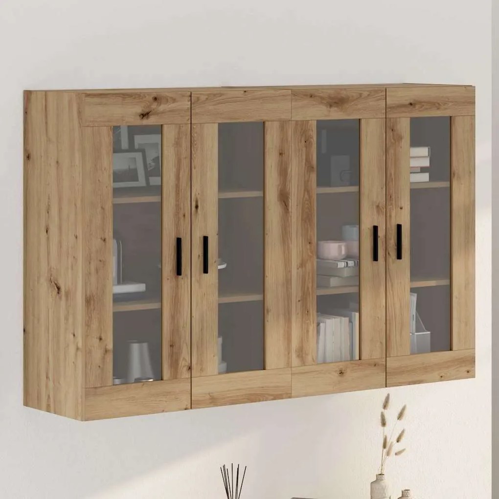 vidaXL Ντουλάπια Τοίχου 2 pcs artisan δρυς 69.5 x 34 x 90 εκ.