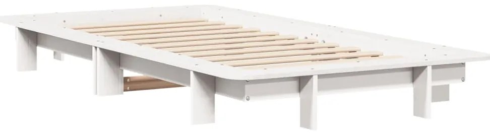 vidaXL Σκελετός Κρεβ. Χωρίς Στρώμα Λευκό 75x190 εκ Μασίφ Πεύκο