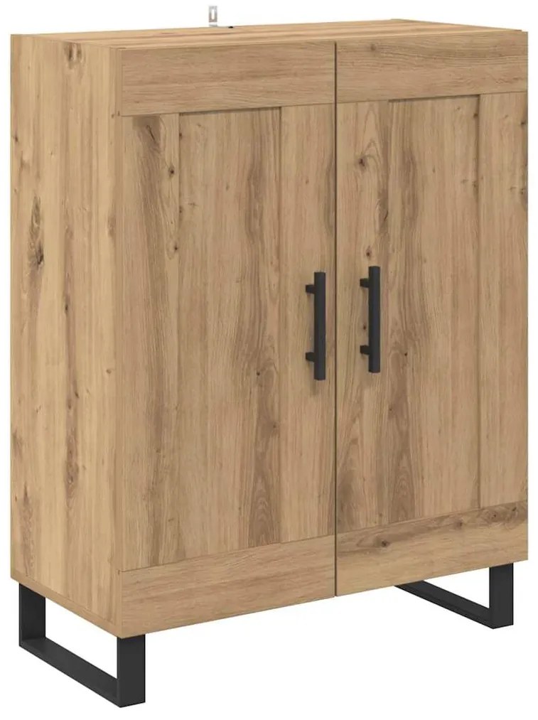 vidaXL Highboard 2 pcs Artisan Oak Σύνθετο Ξύλο και Γυαλί
