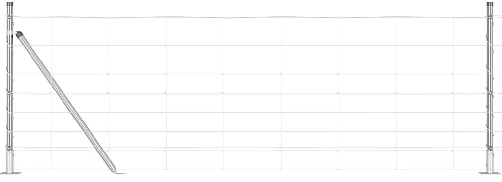 vidaXL Field Fence 0.8x100 μ Γαλβανισμένος χάλυβας