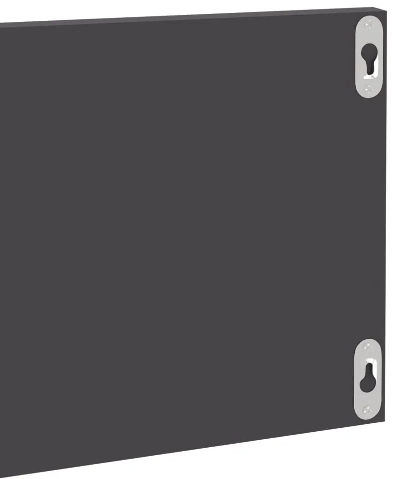 vidaXL Ραφιέρες Τοίχου 4 τεμ Γυαλιστερό Γκρι 80x11,5x18 εκ Επεξ. Ξύλο