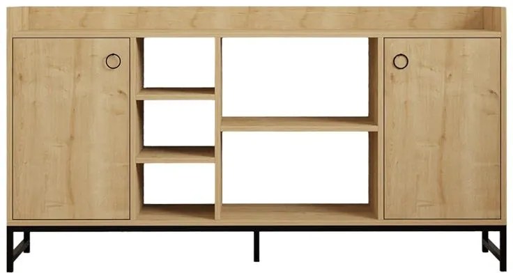 Μπουφές Delta oak - μαύρα μεταλλικά πόδια 160x40x85 εκ. 160x40x85 εκ.