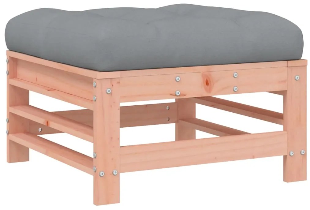 vidaXL Υποπόδια Κήπου με Μαξιλάρια 2 τεμ. από Μασίφ Ξύλο Ψευδοτσούγκας