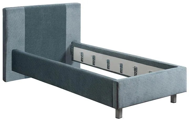 Επενδυμένο Κρεβάτι Aosta 90 Μέντα 90x200 εκ. 124x217x100 εκ.