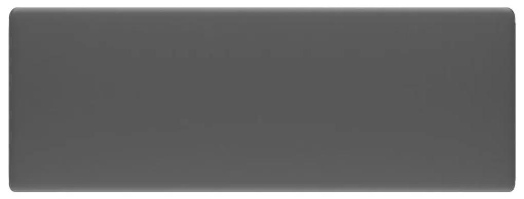 Νιπτήρας με Υπερχείλιση Τετράγωνο Σκ Γκρι Ματ 41x41 εκ Κεραμικό - Γκρι