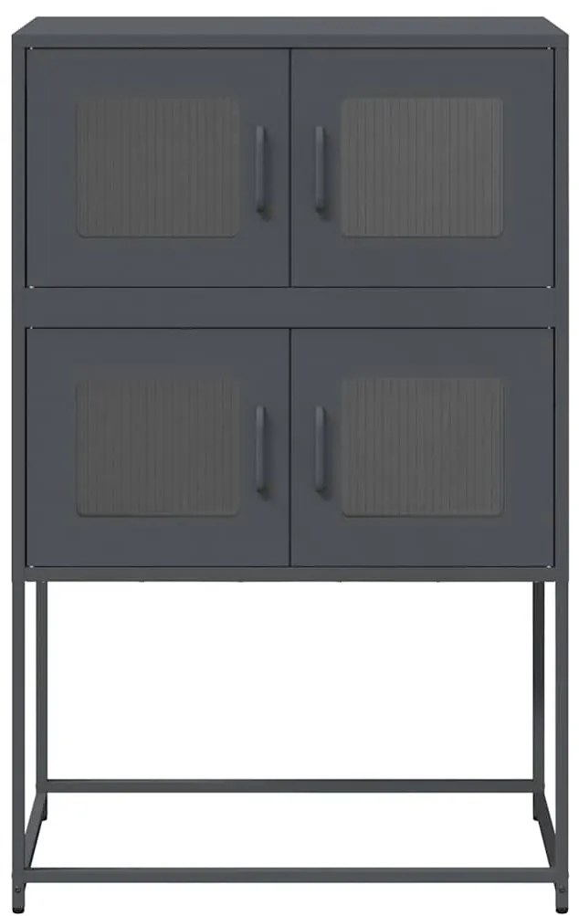 Highboard Ανθρακί 68x39x107 cm Χάλυβας - Ανθρακί