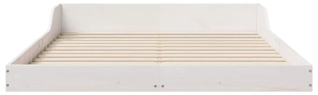 vidaXL Σκελετός Κρεβατιού Λευκό 140 x 190 cm Μασίφ ξύλο πεύκου