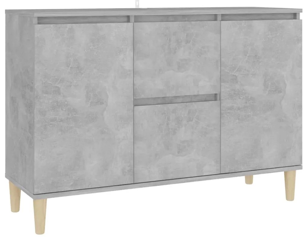 vidaXL Μπουφές Γκρι Σκυροδέματος 101x35x70 εκ. από Επεξεργασμένο Ξύλο