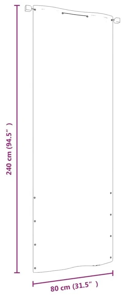 Διαχωριστικό Βεράντας Πορτοκαλί 80 x 240 εκ. Ύφασμα Oxford - Πορτοκαλί