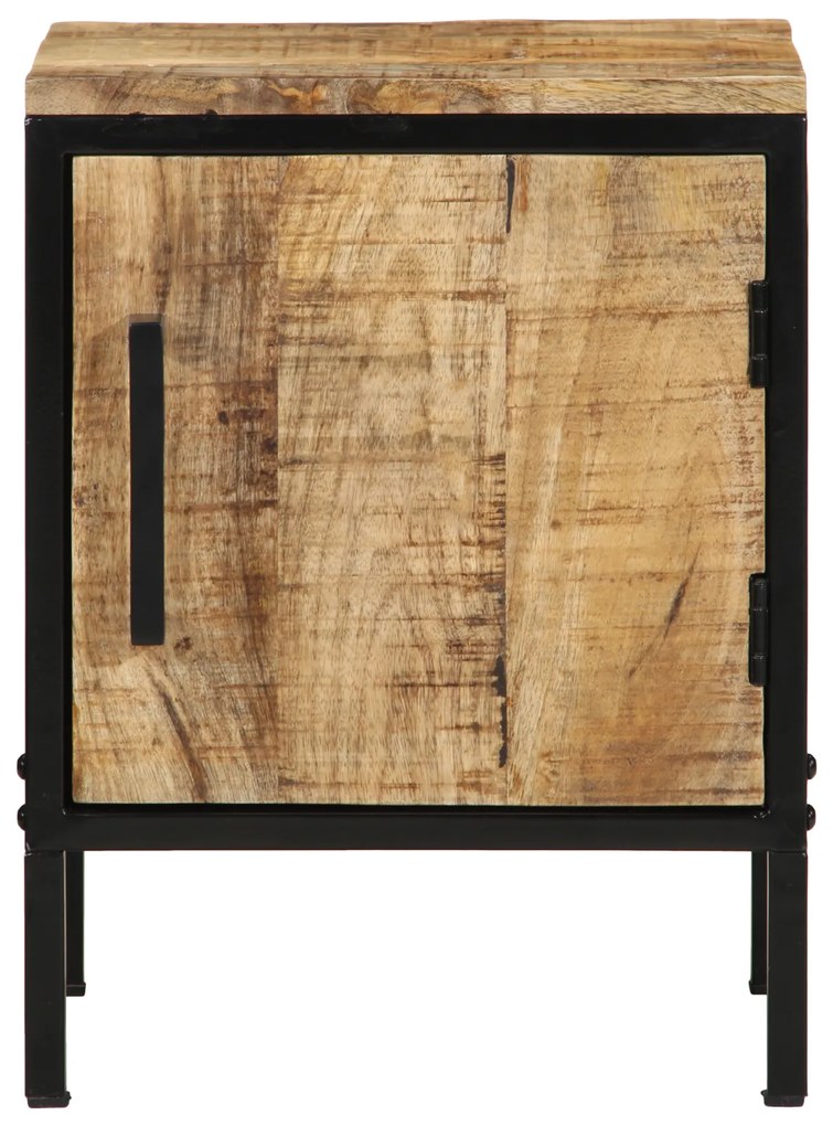 vidaXL Κομοδίνο 30 x 30 x 40 εκ από Στερεό Ξύλο Rough Mango